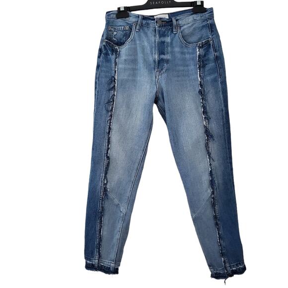 Frame Le Mix Frayed Patchwork Jeans (27) - Picture 2 of 7